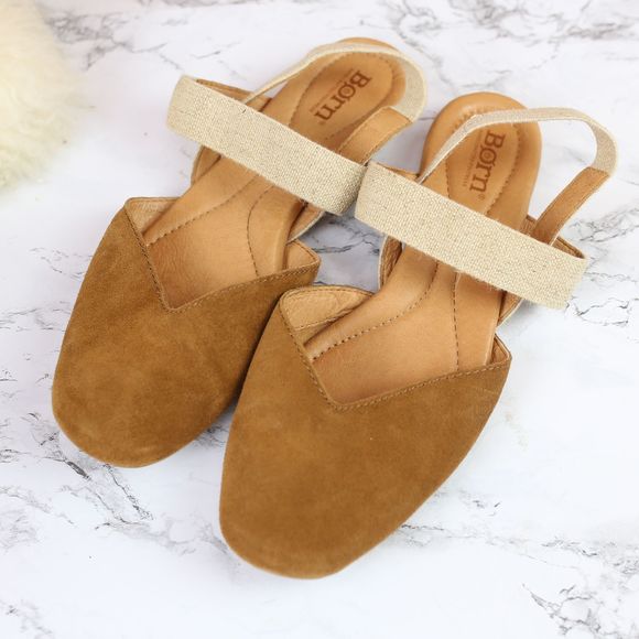 born chulu leather sling flats